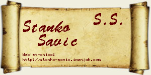 Stanko Savić vizit kartica